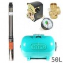 Zestaw pompa 4SDm3-14 230V IBO zbiornik 50l poziomy