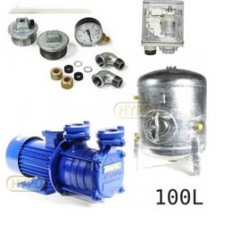 Zestaw pompa SM4,02 230V HYDRO-VACUUM zbiornik 100l ocynkowany + osprzęt SM4.02