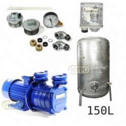 Zestaw pompa SM3,02 400V HYDRO-VACUUM zbiornik 150l ocynkowany + osprzęt SM3.02