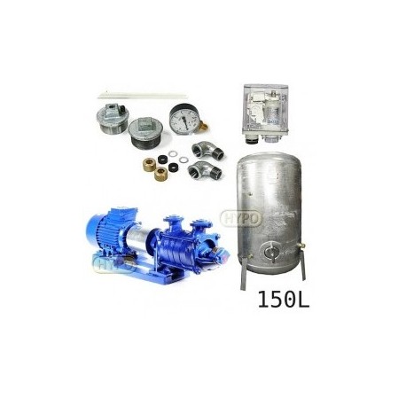 Zestaw pompa SKA4,03 400V HYDRO-VACUUM zbiornik 150l ocynkowany + osprzęt SKA4.03