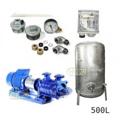 Zestaw pompa SKA3,03 230V HYDRO-VACUUM zbiornik 500l ocynkowany + osprzęt SKA3.03