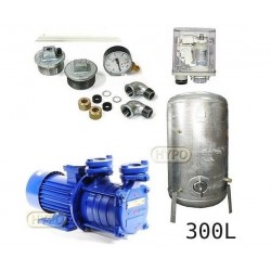 Zestaw pompa SM3,02 230V HYDRO-VACUUM zbiornik 300l ocynkowany + osprzęt SM3.02
