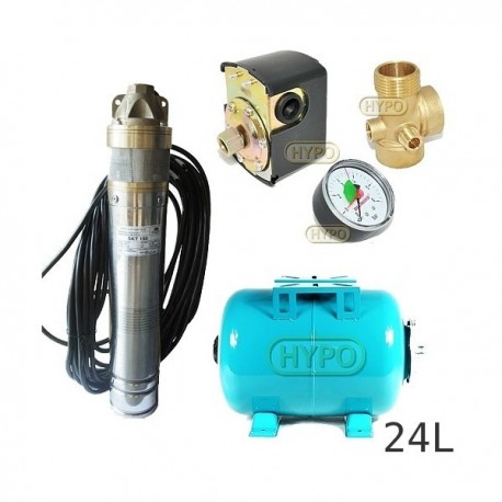 Zestaw pompa SKT150 400V OMNIGENA zbiornik 24L poziomy