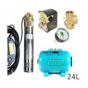 Zestaw pompa 4SKM150 230V IBO zbiornik 24l poziomy