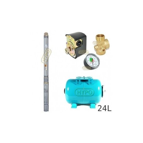 Zestaw pompa 3B24 230V OMNIGENA zbiornik 24l poziomy