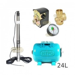 Zestaw pompa 3,5SCM2/14 230V IBO zbiornik 24L poziomy