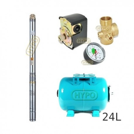 Zestaw pompa 3B33 230V OMNIGENA zbiornik 24L poziomy