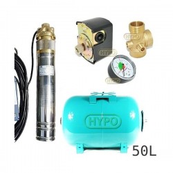 Zestaw pompa 4SKM100 230V IBO zbiornik 50l poziomy