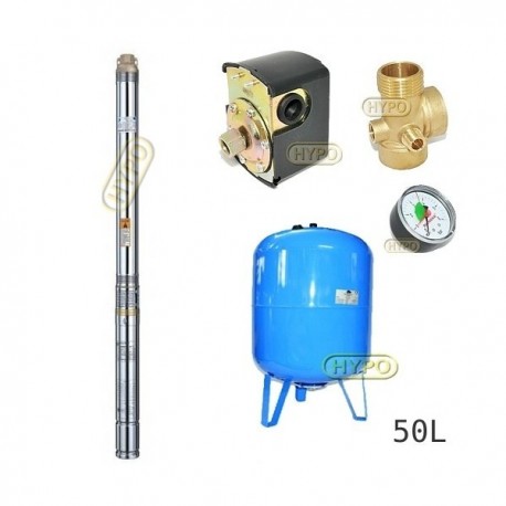 Zestaw pompa 3T23 400V OMNIGENA zbiornik AQUA-SYSTEM 50L pionowy 3T-23