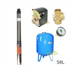Zestaw pompa 4SD6-10 400V IBO zbiornik 50L pionowy