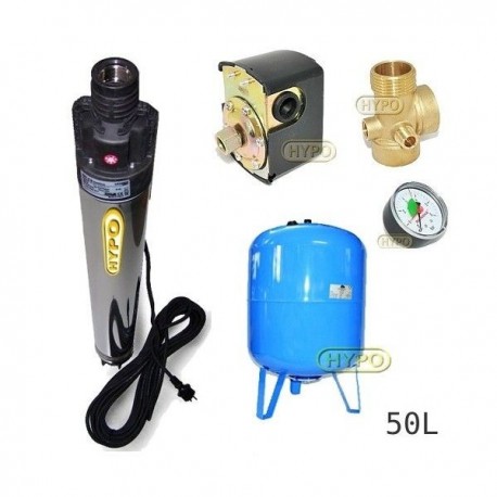 Zestaw pompa BHP LEADER 230V zbiornik AQUA-SYSTEM 50L pionowy