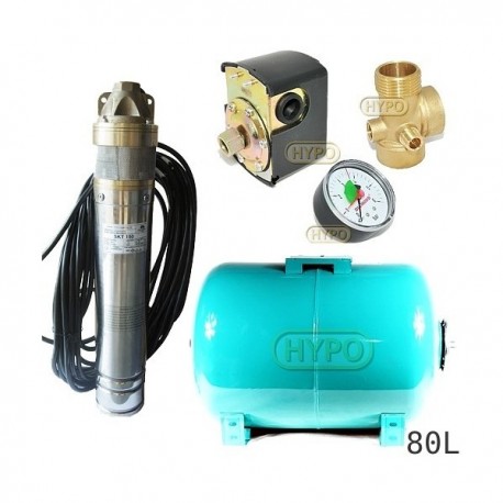 Zestaw pompa SKT100 400V OMNIGENA zbiornik 80L poziomy