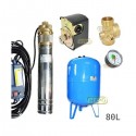 Zestaw pompa SKM100 230V OMNIGENA zbiornik AQUA-SYSTEM 80L pionowy