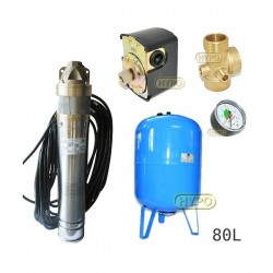 Zestaw pompa SKT100 400V OMNIGENA zbiornik AQUA-SYSTEM 80L pionowy
