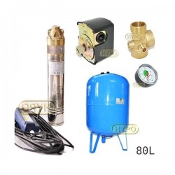 Zestaw pompa 4SKM200 230V IBO zbiornik 80l pionowy