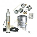 Zestaw pompa 3,5SCR1,8-50-0,5 230V IBO zbiornik ocynkowany HYDRO-VACUUM 100L pionowy