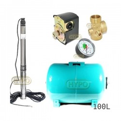 Zestaw pompa 3,5SCM3/18 230V IBO zbiornik 100L poziomy