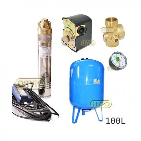 Zestaw pompa 4SKM200 230V IBO zbiornik 100L pionowy