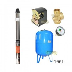 Zestaw pompa 4SD3-14 400V IBO zbiornik 100l pionowy