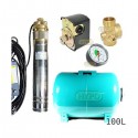 Zestaw pompa 4SKM100 IBO 230V zbiornik 100L poziomy