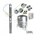 Zestaw pompa 3ti27 230V IBO zbiornik ocynkowany HYDRO-VACUUM 100L pionowy