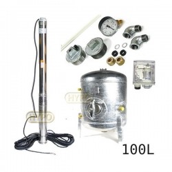 Zestaw pompa 3,5SC3/19 400V OMNIGENA zbiornik ocynkowany HYDRO-VACUUM 100L pionowy 3,5SC3-19
