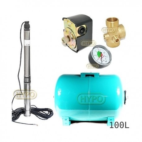 Zestaw pompa 3,5SCM2/14 230V IBO zbiornik 100L poziomy