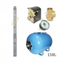Zestaw pompa 3T23 230V OMNIGENA zbiornik AQUA-SYSTEM 150L poziomy 3T-23