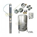 Zestaw pompa 3ti27 230V IBO zbiornik ocynkowany HYDRO-VACUUM 150L pionowy