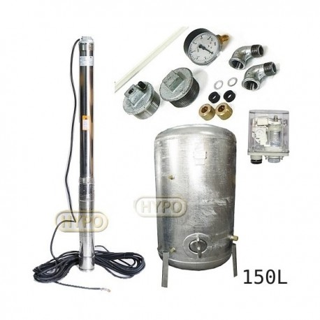 Zestaw pompa 3,5SC3/19 230V OMNIGENA zbiornik ocynkowany HYDRO-VACUUM 150L pionowy 3,5SC3-19
