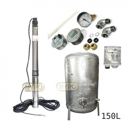 Zestaw pompa 3,5SCM3/18 230V IBO zbiornik ocynkowany HYDRO-VACUUM 150L pionowy