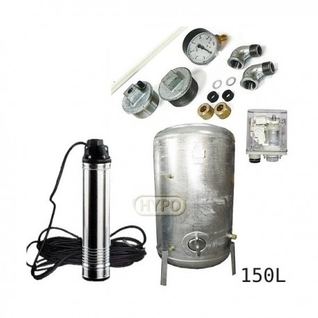 Zestaw pompa TM10 230V Leader zbiornik ocynkowany HYDRO-VACUUM 150L pionowy