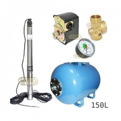 Zestaw pompa 3,5SCM3/25-1,8 230V IBO zbiornik 150L poziomy