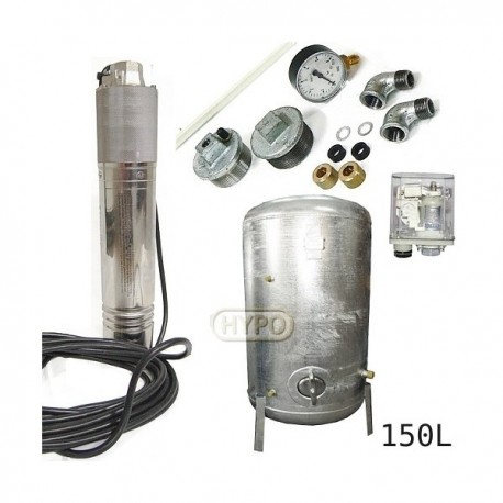 Zestaw pompa NKT-150 400V SUMOTO zbiornik ocynkowany HYDRO-VACUUM 150L pionowy