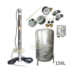 Zestaw pompa 3,5SC3/21 400V OMNIGENA zbiornik ocynkowany HYDRO-VACUUM 150L pionowy 3,5SC3-21