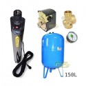 Zestaw pompa BHP LEADER 230V zbiornik AQUA-SYSTEM 150L pionowy