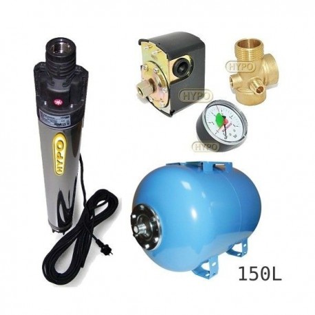 Zestaw pompa BHP LEADER 230V zbiornik AQUA-SYSTEM 150L poziomy