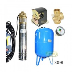 Zestaw pompa 4SKM100 IBO 230V zbiornik 300L pionowy