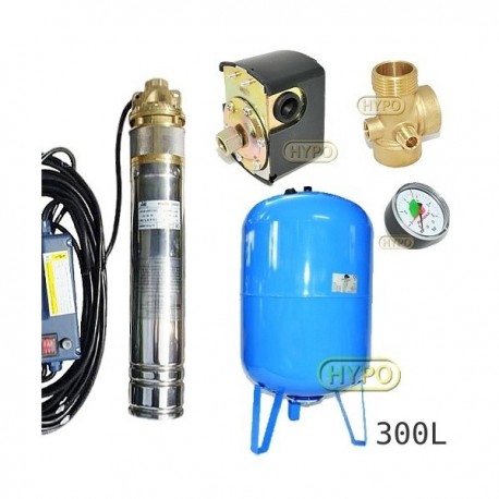 Zestaw pompa 4SKM100 IBO 230V zbiornik 300L pionowy