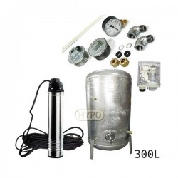 Zestaw pompa TM10 230V Leader zbiornik ocynkowany HYDRO-VACUUM 300L pionowy
