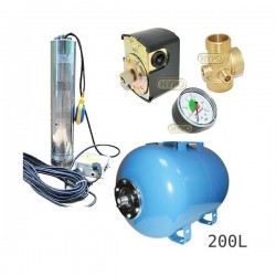 Zestaw pompa OMNITECH1500 230V OMNIGENA zbiornik AQUA-SYSTEM 200L poziomy