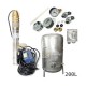 Zestaw pompa 3SKM100 IBO 230V zbiornik ocynkowany HYDRO-VACUUM 200L pionowy