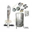 Zestaw pompa 3SQIBO0,55 IBO 230V zbiornik ocynkowany HYDRO-VACUUM 200L pionowy