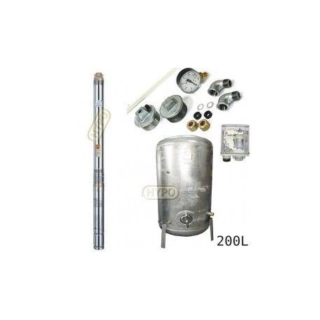Zestaw pompa 3T23 400V OMNIGENA zbiornik ocynkowany HYDRO-VACUUM 200L pionowy 3T-23