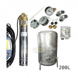 Zestaw pompa SKM150 230V OMNIGENA zbiornik ocynkowany HYDRO-VACUUM 200L pionowy
