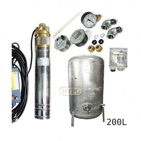 Zestaw pompa SKM150 230V OMNIGENA zbiornik ocynkowany HYDRO-VACUUM 200L pionowy