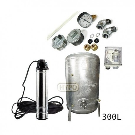 Zestaw pompa TN10 230V OMNIGENA zbiornik ocynkowany HYDRO-VACUUM 300L pionowy