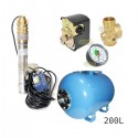 Zestaw pompa 3SKM100 230V IBO zbiornik 200L poziomy