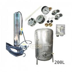 Zestaw pompa OMNITECH1100 230V OMNIGENA zbiornik ocynkowany HYDRO-VACUUM 200L pionowy