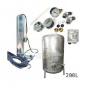 Zestaw pompa OMNITECH1100 230V OMNIGENA zbiornik ocynkowany HYDRO-VACUUM 200L pionowy